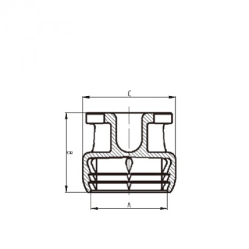 GROOVED BASE FOR INSULATOR (655)